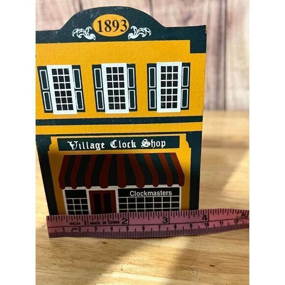 The Cat's Meow Village Clock Shop 1986 Signed 4x5” - Picture 6 of 7